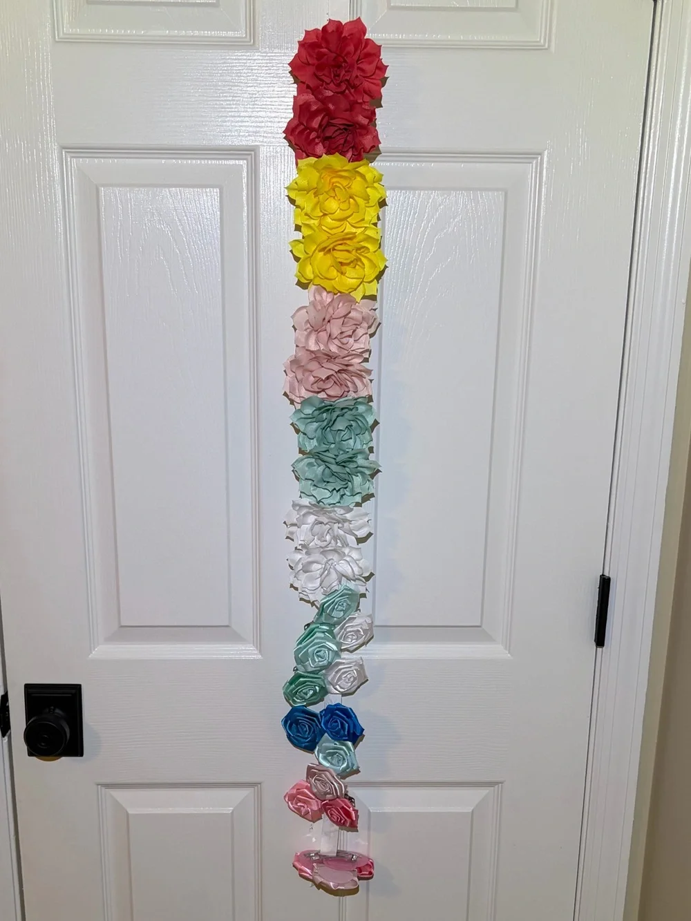 Set of 15 Multicolor Floral Hair Or Shoe Clips or Clip On Spaghetti Straps. OS